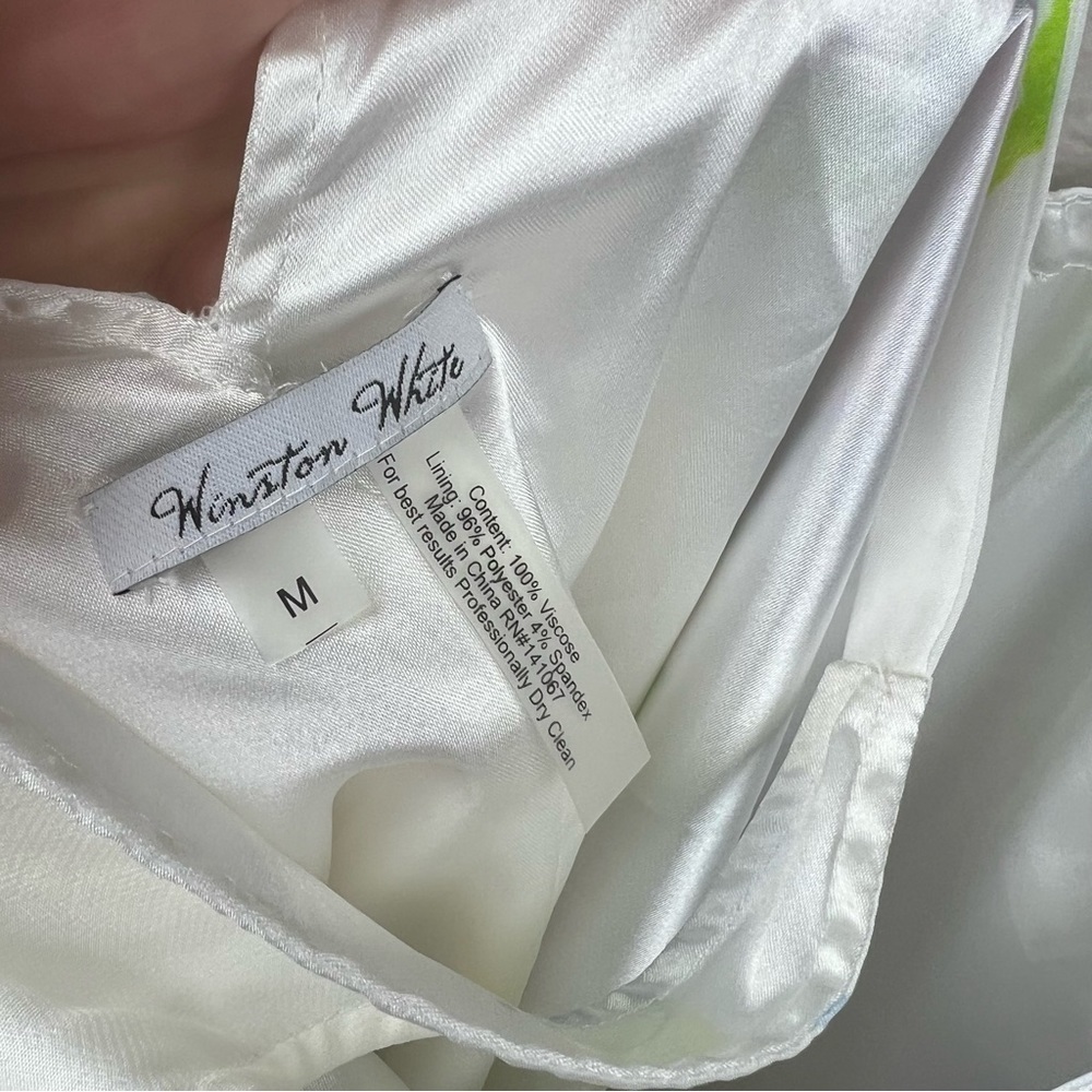 REVOLVE Winston White Pica Mini Dress With Ruffle Hem in Multi Sz M - Picture 5 of 5